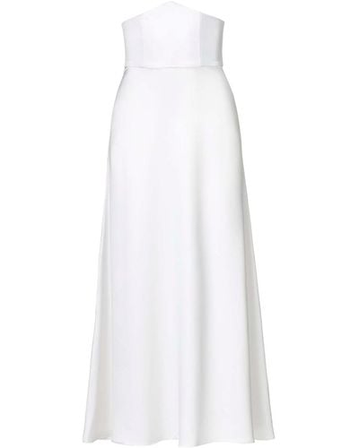 Vestiaire d'un Oiseau Libre Corset Silk Skirt - White