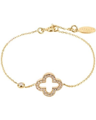 LÁTELITA London Byzantine Clover Bracelet Gold - Metallic