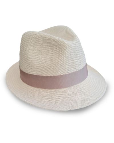 Mister Miller - Master Hatter Neutrals Panama Cruz, Genuine Panama Hat With Its Champagne Gros-grain Ribbon - Natural