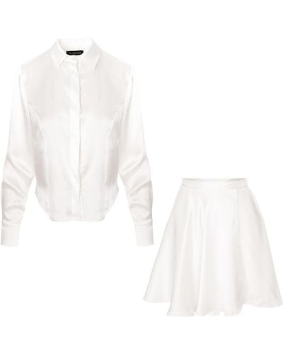 Framboise Set Otilia Shirt + Skirt - White