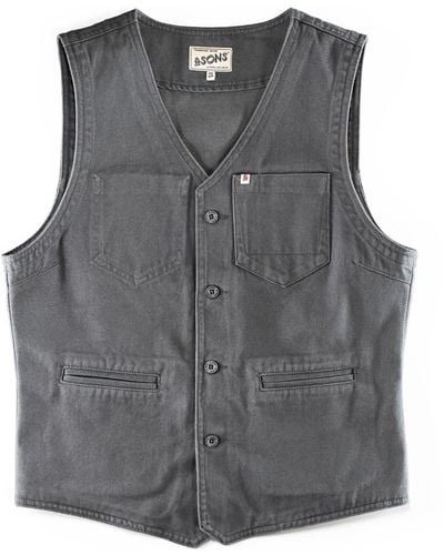 &SONS Trading Co &sons Lincoln Waistcoat Vest - Gray