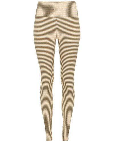 Montce Neutrals / Neutral Stripe Wide Band legging - Natural