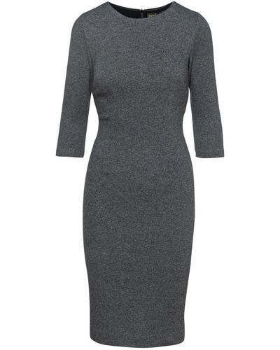 Conquista Fitted Knit Dress - Gray