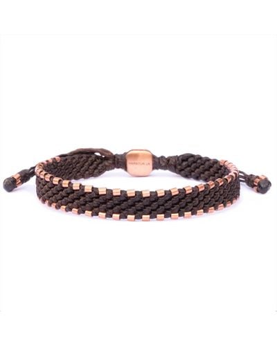 Harbour UK Bracelets Cord & Solid Copper Bracelet For - Brown