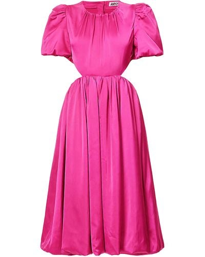 Amy Lynn Alana Pink Satin Puffball Dress