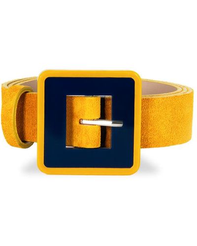 BeltBe Mini Square Acrylic Buckle Belt - Orange