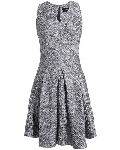 Smart and Joy Fit-and-flare Jacquard Dress - Gray