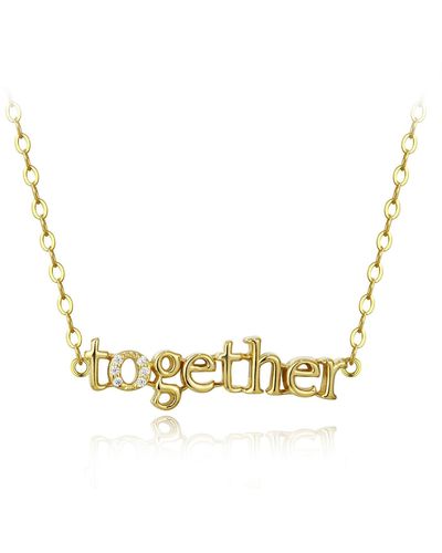 KATHRYN New York Together Is How We Stand Necklace - Metallic