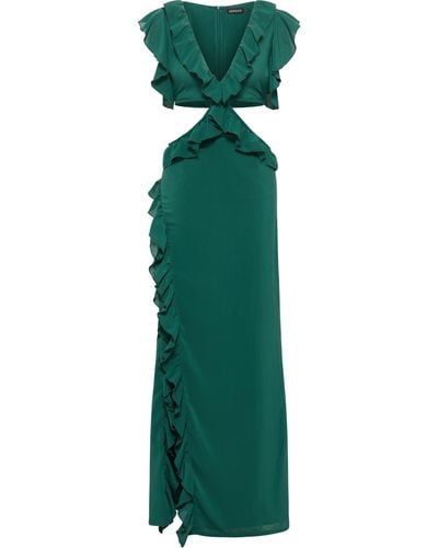 Nanas Costanza Maxi Dress Emerald - Green
