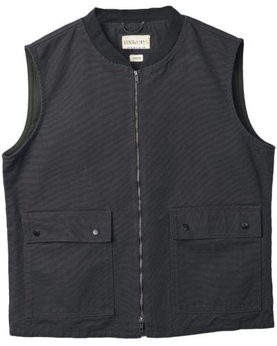 Uskees Canvas Vest With Flap Pockets - Blue