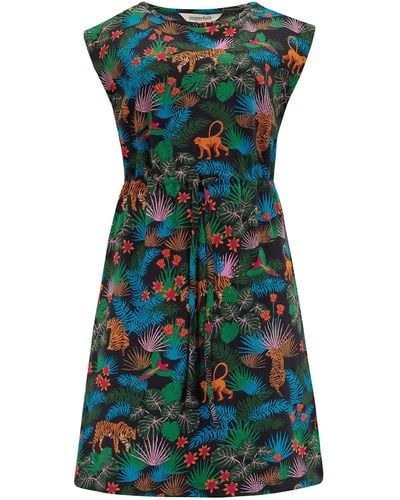 Sugarhill Sally Jersey Mini Dress /multi, Jungle - Green