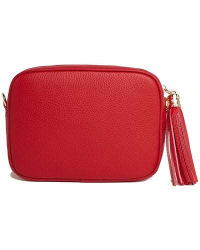 Betsy & Floss Verona Crossbody Tassel Bag In - Red