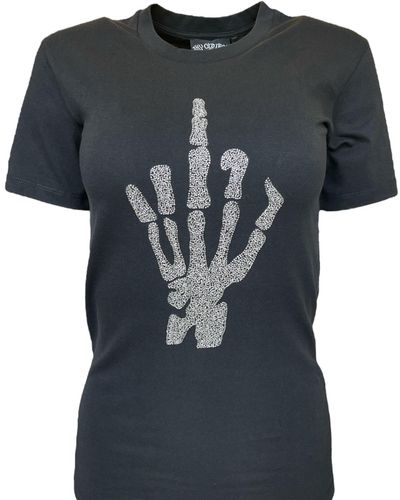 Any Old Iron Skull Finger T-shirt - Gray