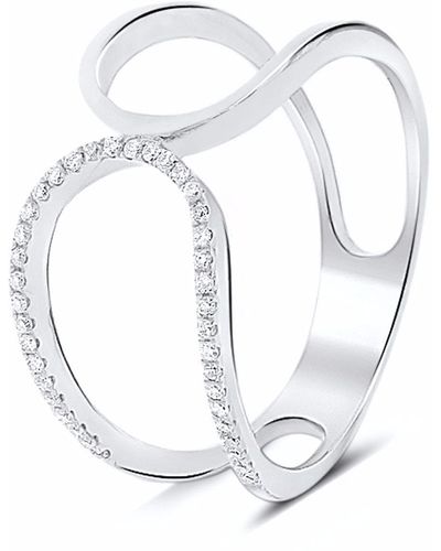 Cosanuova Prater Diamond Ring 18k White Gold - Metallic