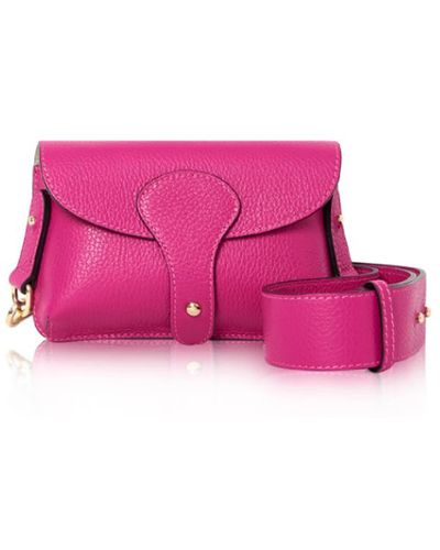 Betsy & Floss Large Luca Crossbody Bag In Fuchsia Pink