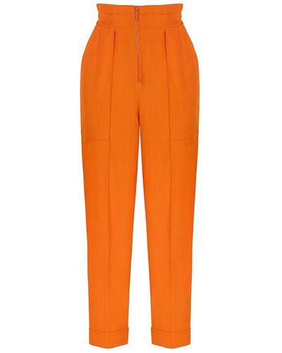 Nocturne Cuffed Corduroy Pants - Orange