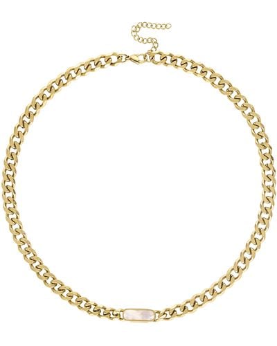 Olivia Le Tessa Cuban Chain Necklace - Metallic