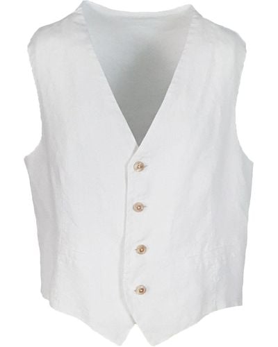 Haris Cotton Classic Linen Vest - Grey