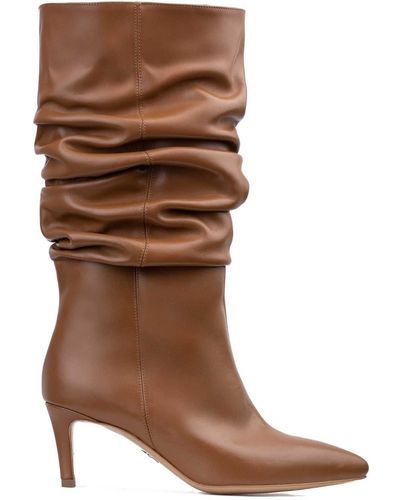 Ginissima Caramel Leather Eva Boots - Brown