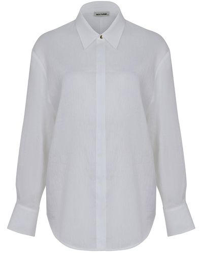 Nocturne Embroidered Shirt - Grey