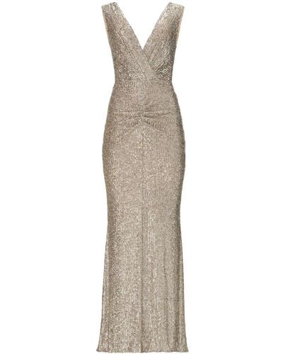 Lita Couture All Eyes On You Sequin Gown - Natural