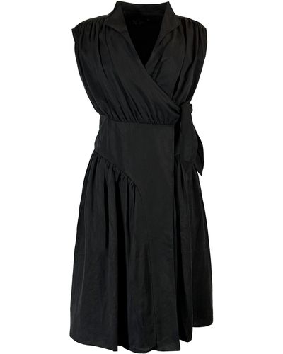 Undra Celeste New York Tammy Wrap Dress - Black