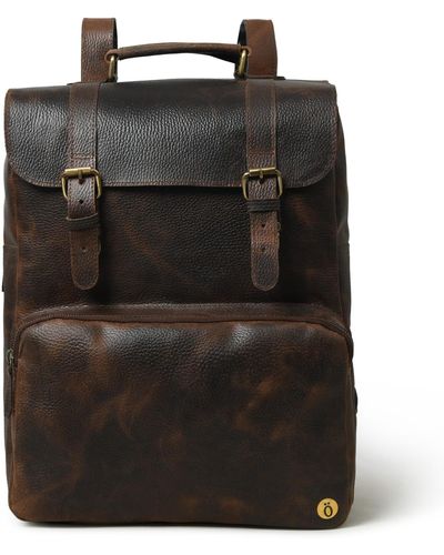Dötch Leather Neutrals Cobain Leather Backpack - Black