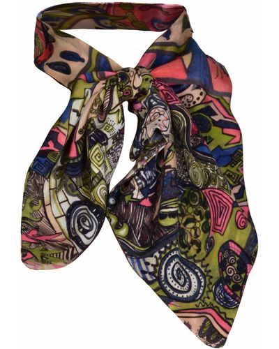 Sarvin Persian Print Twilly Neck Scarf - Multicolour