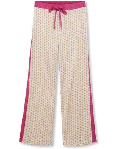 Jessica Russell Flint Neutrals Cream Stars Pyjama Bottoms - White