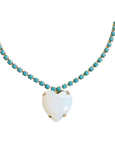 The Pink Reef Heart Of The Ocean Necklace Opal - Blue