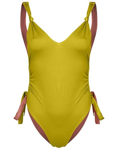 Movom Asha Side Ruched Swimsuit - Green
