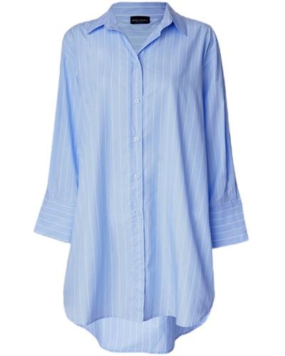 James Lakeland Oversized Stripped Shirt Dress - Blue
