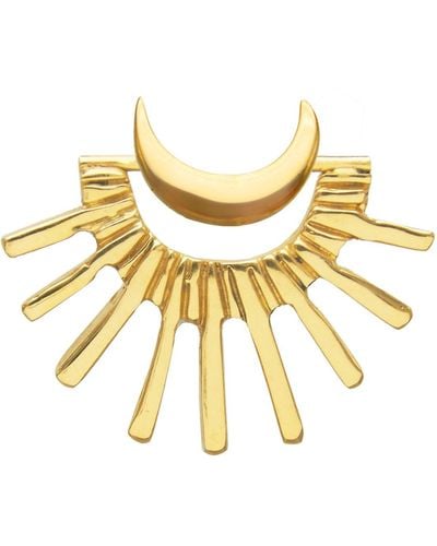 Sophie Simone Designs Earrings Rising Moon - Metallic