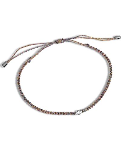 Zohreh V. Jewellery Diamond Solitaire Friendship Bracelet Lurex Sterling - Metallic
