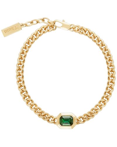 33mm Alexis Emerald Pendant Bracelet - Metallic