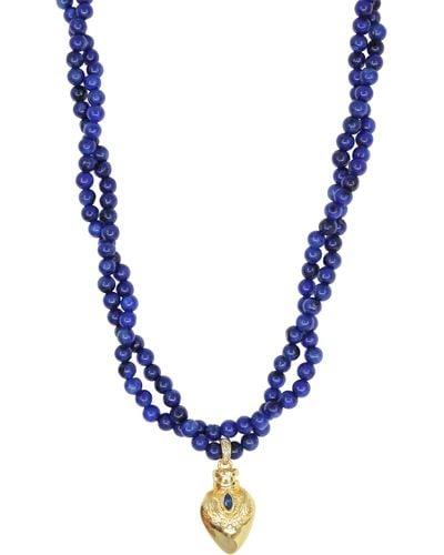 Ninemoo Classical Bead Ode Necklace - Blue
