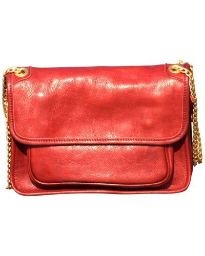 Rimini Leather Shoulder Bag 'betrice' - Red