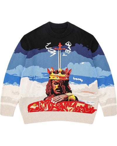 VERYRARE Most Kings Get Their Heads Cut Off Crewneck - Blue