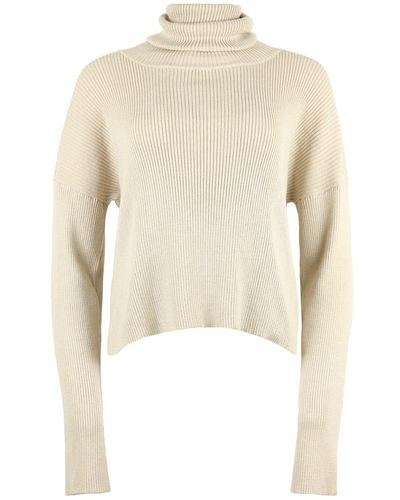 blonde gone rogue Neutrals Relaxed Turtleneck Jumper In - Natural