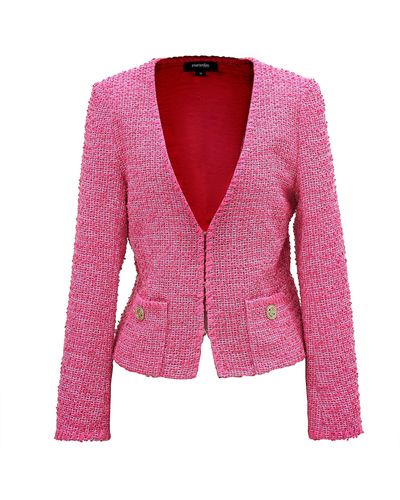 Smart and Joy Tweed Short Jacket - Pink
