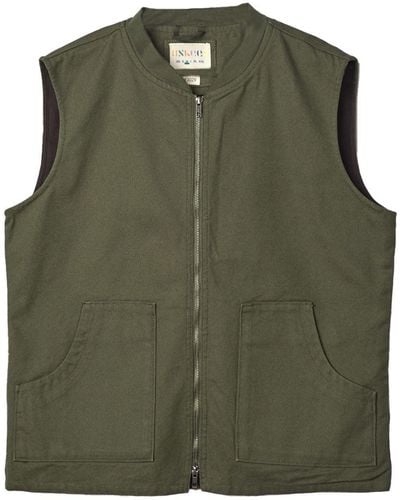 Uskees Canvas Vest With Patch Pockets - Green