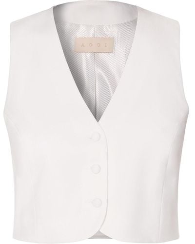 AGGI Sienna Aesthetic Short Suit Vest - White