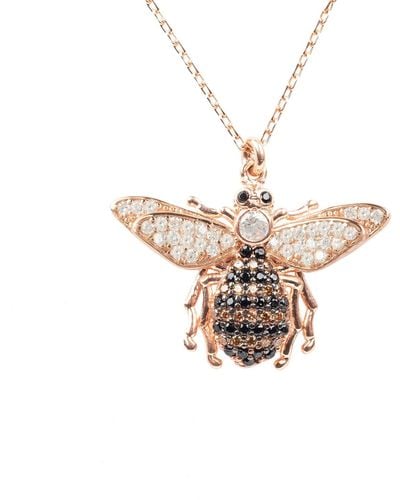 LÁTELITA London Honey Bee Pendant Necklace Rosegold - Pink