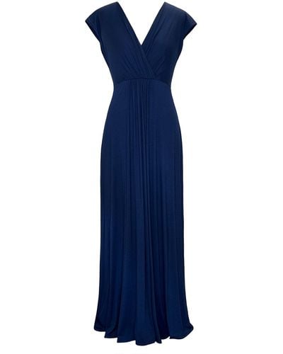 Alie Street London Sophia Maxi Dress In Navy - Blue