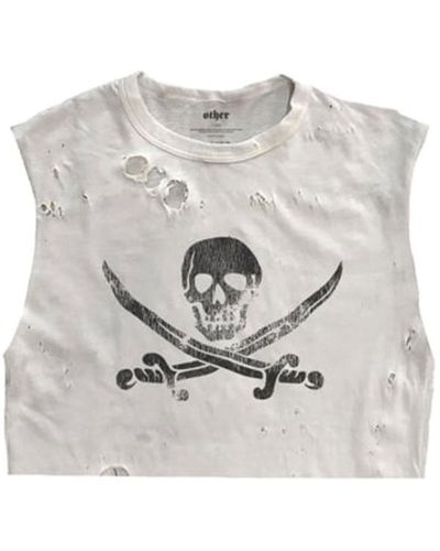 Other S Road Crüe Cropped Thrasher Tank - White