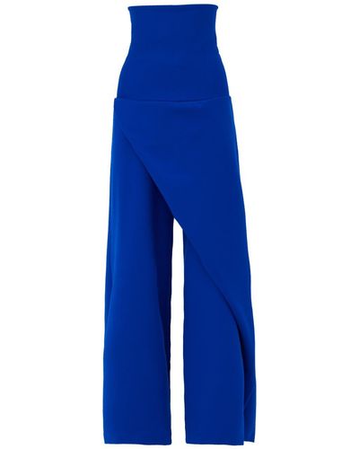Julia Allert Wide Leg Trousers Jersey - Blue