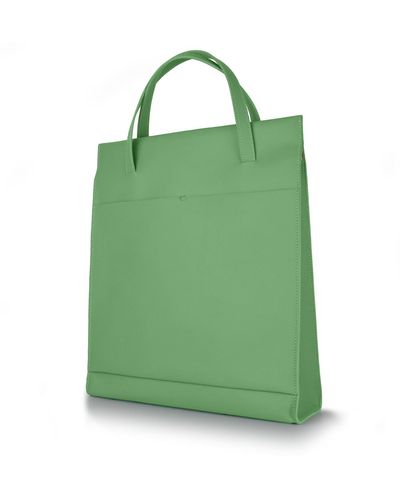 godi. Handmade Adjustable Leather Tote Bag - Green