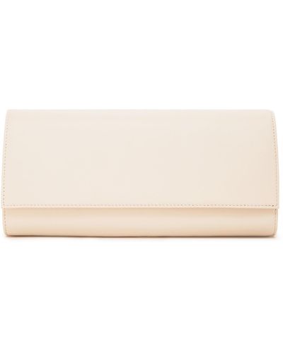 Lovard / Neutrals Nude Leather Clutch With Hardware - Natural