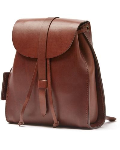 THE DUST COMPANY Leather Backpack Havana Tribeca Collection - Brown