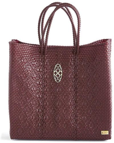 Lolas Bag Medium Burgundy Tote Bag - Purple